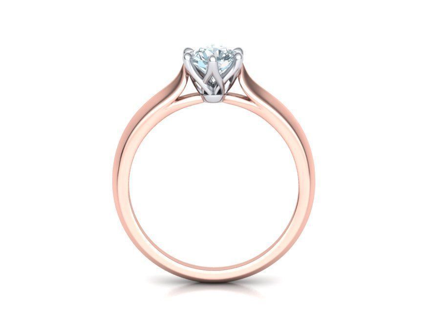 Duplexis – годежен пръстен солитер с диамант 0.50 ct. в 14K комбинация розово и бяло злато