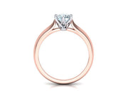 Duplexis – годежен пръстен солитер с диамант 0.50 ct. в 14K комбинация розово и бяло злато
