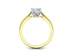 Duplexis – годежен пръстен солитер с диамант 0.50 ct. в 14K комбинация жълто и бяло злато