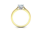 Duplexis – годежен пръстен солитер с диамант 0.50 ct. в 14K комбинация жълто и бяло злато