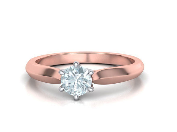 Duplexis – годежен пръстен солитер с диамант 0.50 ct. в 14K комбинация розово и бяло злато