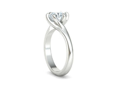 Tempestas Éclisse – годежен пръстен с диамант 1.30 ct и елегантна извита линия в 14K бяло злато