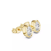 Elara Oval – обеци с овални диаманти общо 1 карат от 14К жълто злато