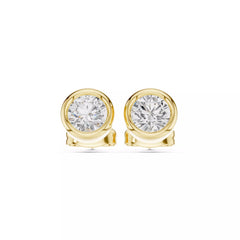 Elara Round – обеци с диаманти общо 1 ct. от 14К жълто злато
