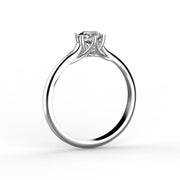 Emphasis – годежен пръстен солитер с кръгъл диамант 0.50 ct в 14K бяло злато