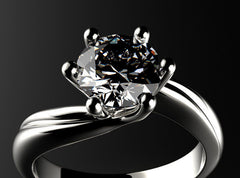 Tempestas - Годежен пръстен със завъртяна каса и диамант 1 карат в бяло злато