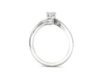 Заредете изображението в галерията: Flexus – Годежен пръстен солитер с кръгъл диамант в 14K бяло злато
