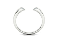 Gemina – елегантни брачни халки с отворен дизайн и диаманти в 14К бяло злато