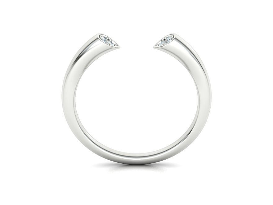 Gemina – елегантни брачни халки с отворен дизайн и диаманти в 14К бяло злато