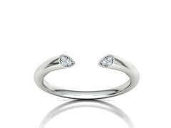 Gemina – елегантни брачни халки с отворен дизайн и диаманти в 14К бяло злато