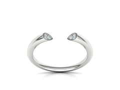 Gemina – елегантни брачни халки с отворен дизайн и диаманти в 14К бяло злато