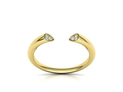 Gemina – елегантни брачни халки с отворен дизайн и диаманти в 14К жълто злато