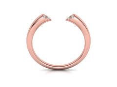 Gemina – елегантни брачни халки с отворен дизайн и диаманти в 14К розово злато