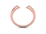 Gemina – елегантни брачни халки с отворен дизайн и диаманти в 14К розово злато