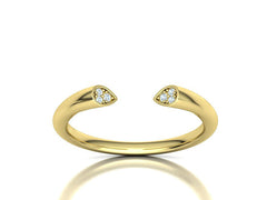 Gemina – елегантни брачни халки с отворен дизайн и диаманти в 14К жълто злато