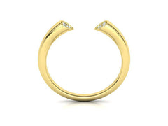 Gemina – елегантни брачни халки с отворен дизайн и диаманти в 14К жълто злато