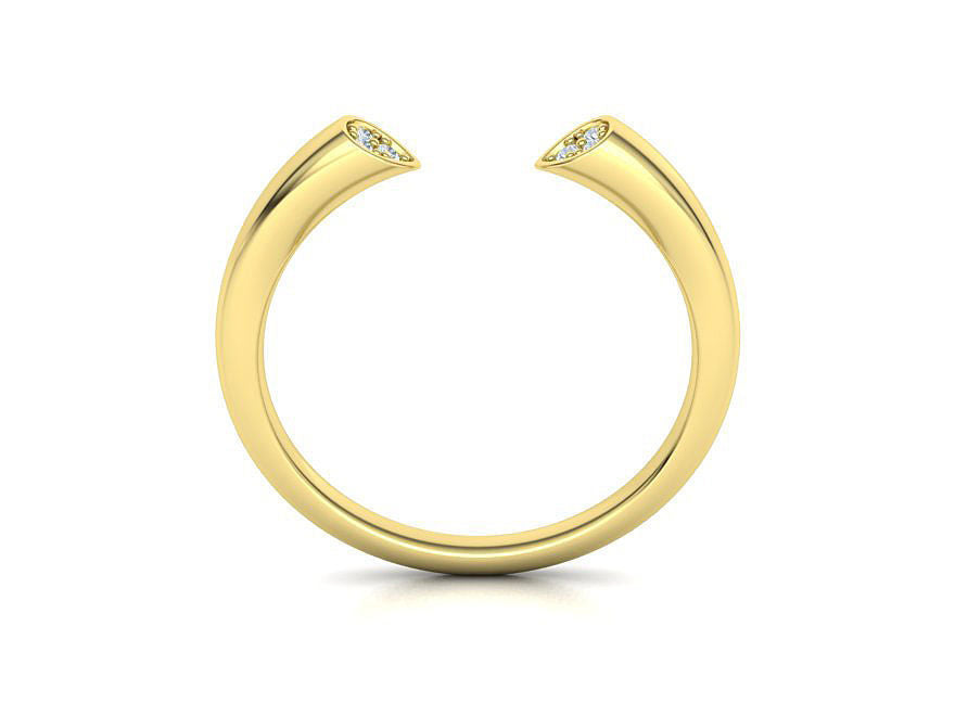 Gemina – елегантни брачни халки с отворен дизайн и диаманти в 14К жълто злато