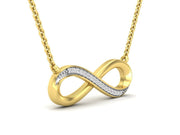 Infinitas – Infinity колие с диаманти в жълто злато
