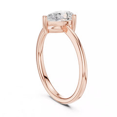 Lacrima – годежен пръстен с диамант капка - pear 0.90 ct в 14К розово злато