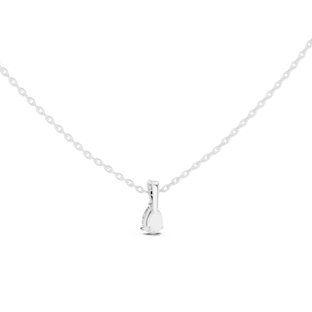 Lacrima висулка с 0.50 ct диамант Pear от 14K бяло злато