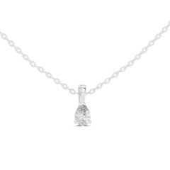 Lacrima висулка с 0.50 ct диамант Pear от 14K бяло злато