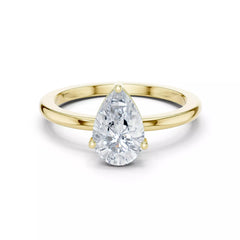 Lacrima – годежен пръстен с диамант капка, pear 1 ct в 14К жълто злато