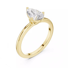 Lacrima – годежен пръстен с диамант капка, pear 1 ct в 14К жълто злато