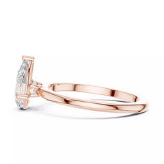 Lacrima – годежен пръстен с диамант капка, pear 1 ct в 14К розово злато