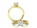 Заредете изображението в галерията: Liora – годежен пръстен с диамант 0.75 ct в 14К жълто злато
