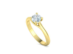 Liora – годежен пръстен с диамант 0.75 ct в 14К жълто злато
