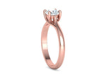 Заредете изображението в галерията: Liora – годежен пръстен с диамант 0.75 ct в 14К розово злато
