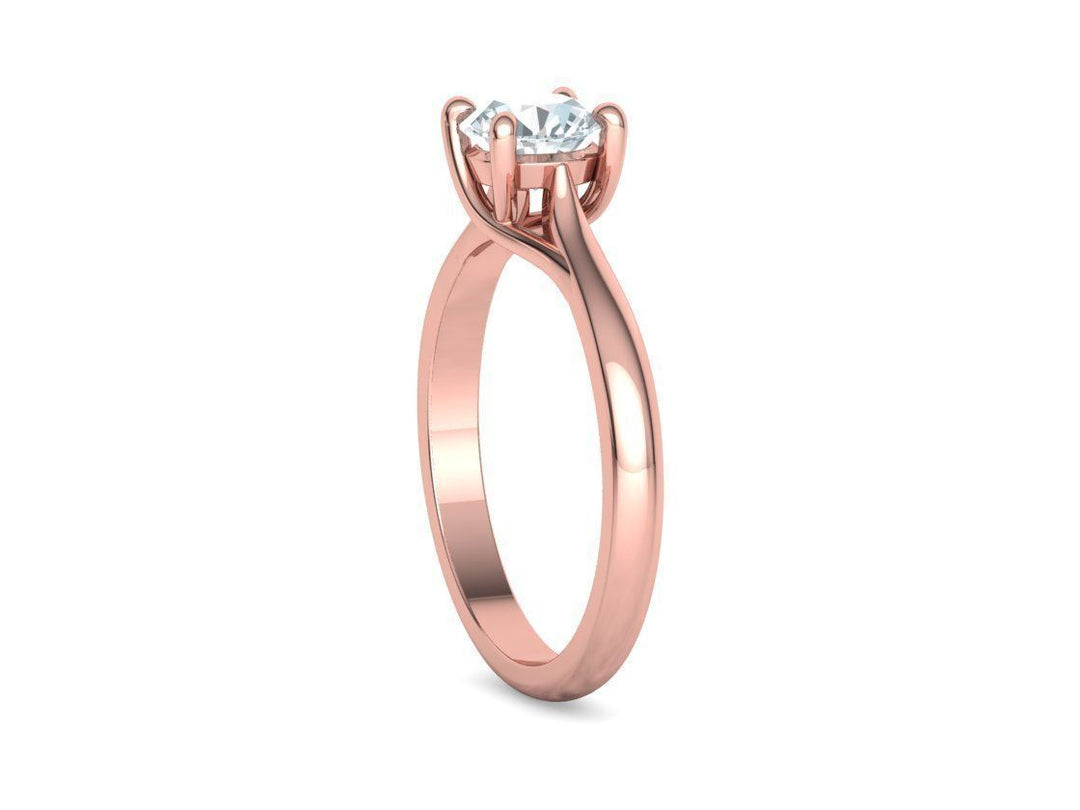 Liora – годежен пръстен с диамант 0.75 ct в 14К розово злато