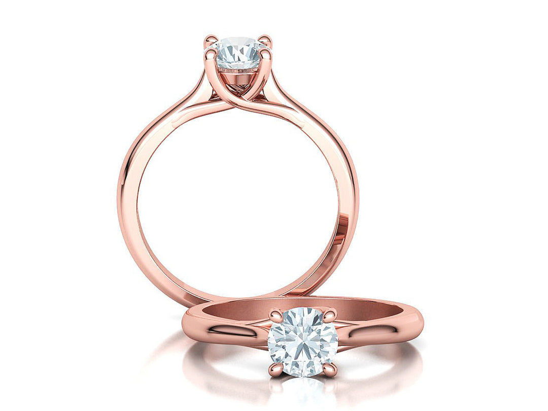 Liora – годежен пръстен с диамант 0.75 ct в 14К розово злато