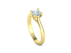Liora – годежен пръстен с диамант 0.75 ct в 14К жълто злато