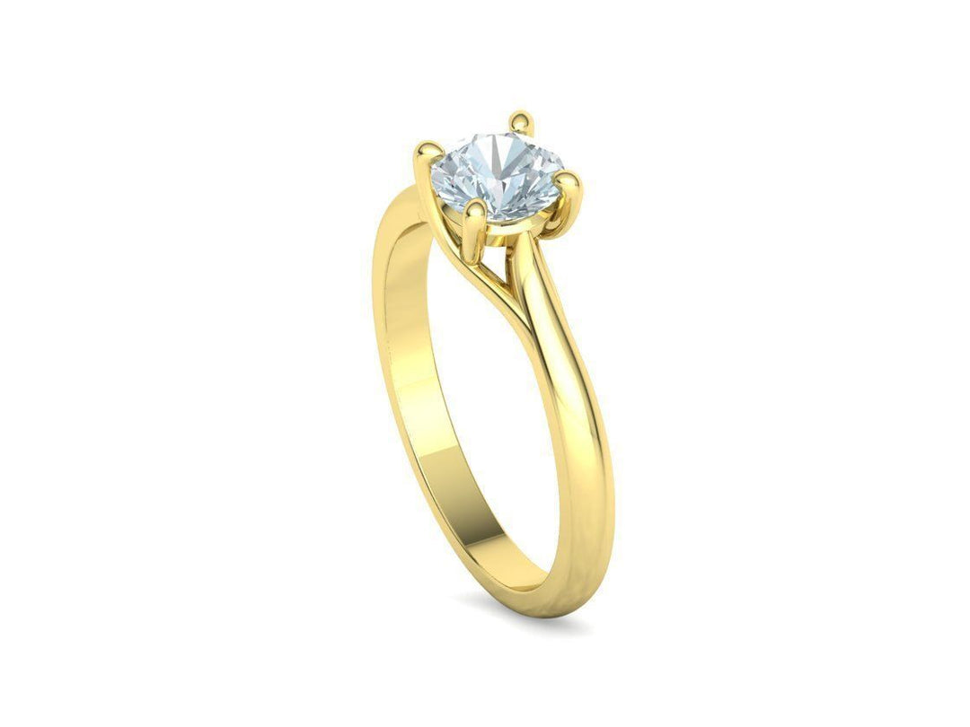 Liora – годежен пръстен с диамант 0.75 ct в 14К жълто злато