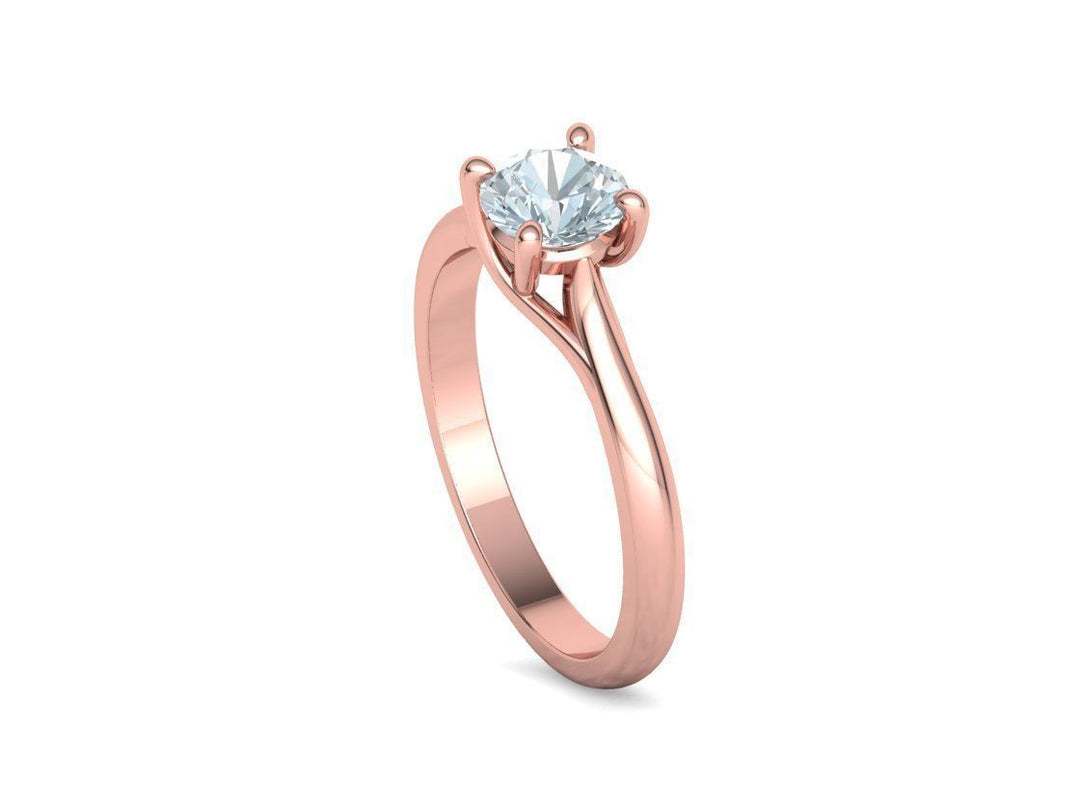 Liora – годежен пръстен с диамант 0.75 ct в 14К розово злато