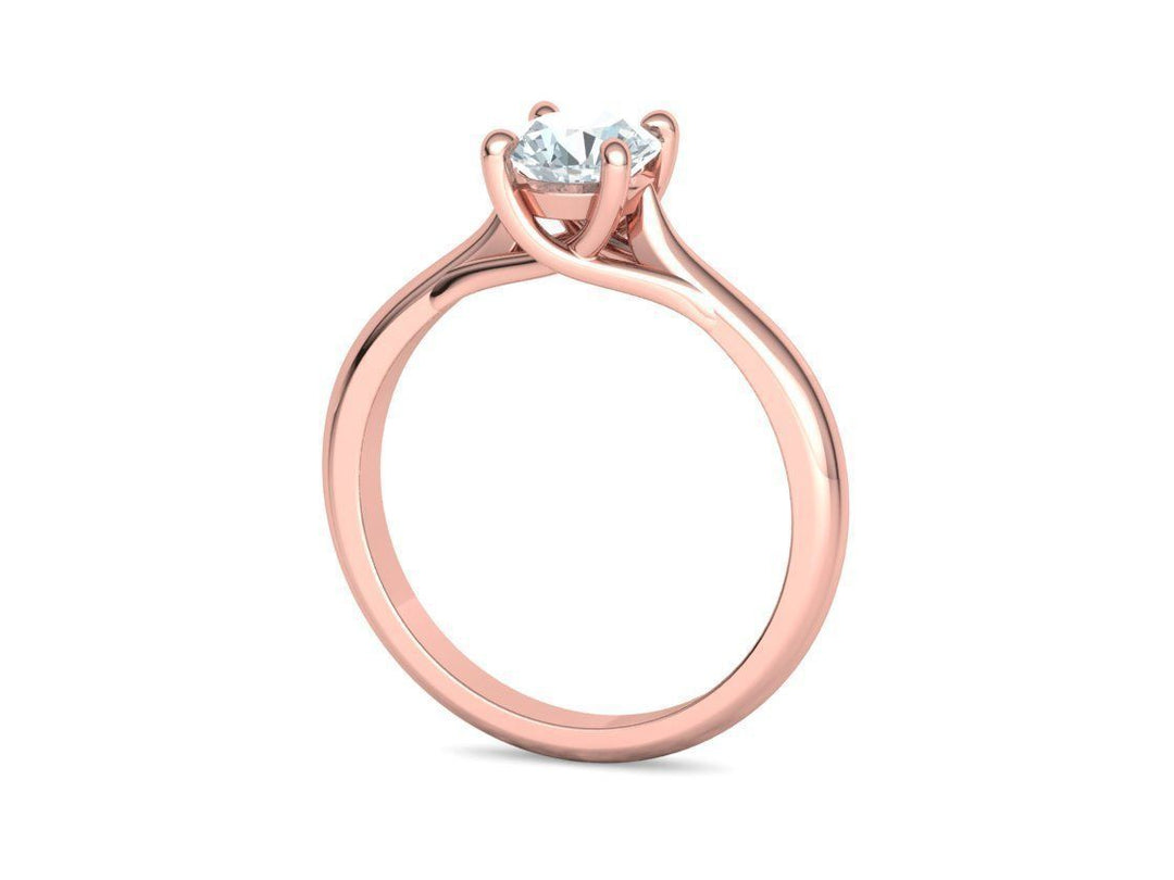Liora – годежен пръстен с диамант 0.75 ct в 14К розово злато