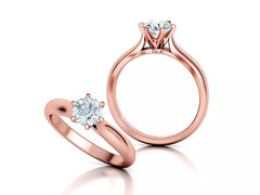 Lumina – годежен пръстен с диамант 0.80 ct в 14К розово злато