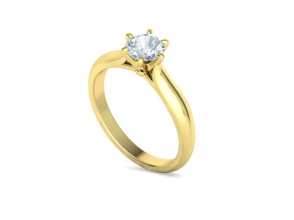 Lumina – годежен пръстен с диамант 0.80 ct в 14К жълто злато