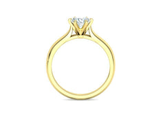 Lumina – годежен пръстен с диамант 0.80 ct в 14К жълто злато