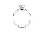 Заредете изображението в галерията: Lumina – годежен пръстен с диамант 0.80 ct в 14К бяло злато
