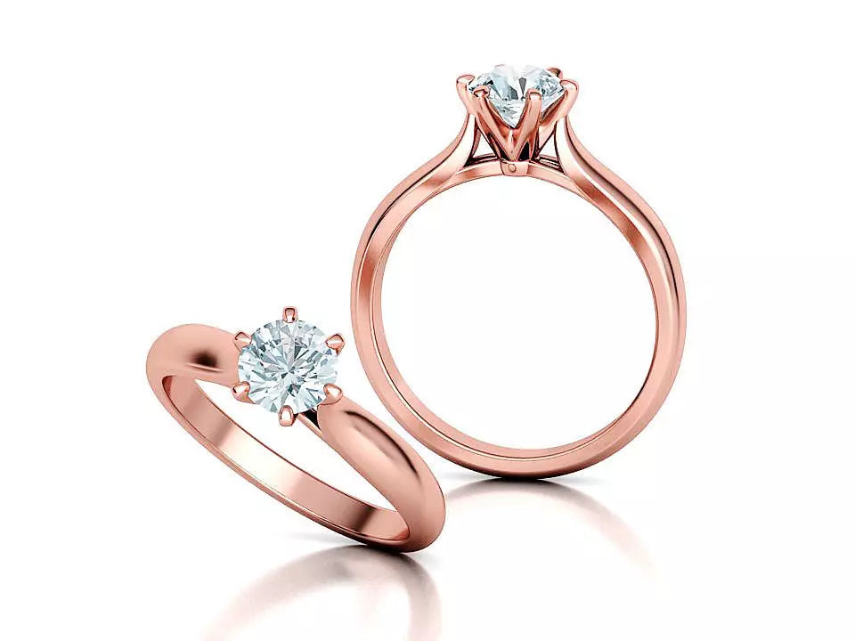 Lumina – годежен пръстен с диамант 0.80 ct в 14К розово злато