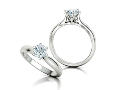 Lumina – годежен пръстен с диамант 0.80 ct в 14К бяло злато