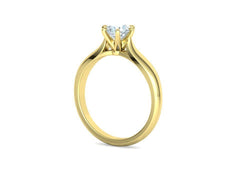 Lumina – годежен пръстен с диамант 0.80 ct в 14К жълто злато