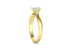 Lumina – годежен пръстен с диамант 0.80 ct в 14К жълто злато