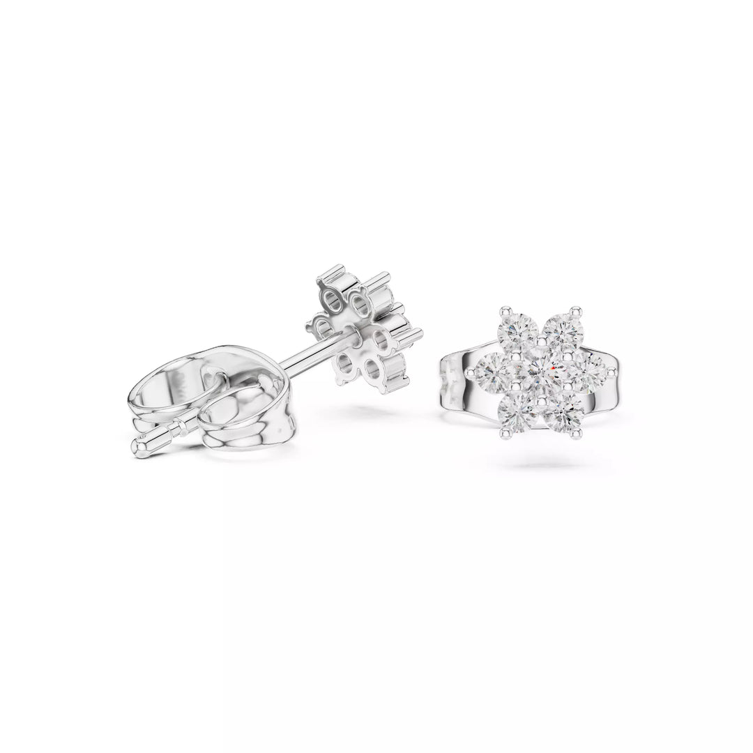 Lunea – обеци с диаманти от 14К бяло злато