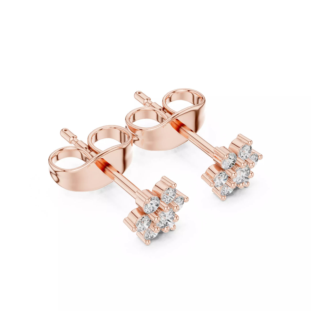 Lunea – обеци с диаманти от 14К розово злато