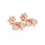 Заредете изображението в галерията: Lunea – обеци с диаманти от 14К розово злато

