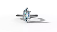 Mariva – годежен пръстен с диамант marquise 1 ct в 14К бяло злато