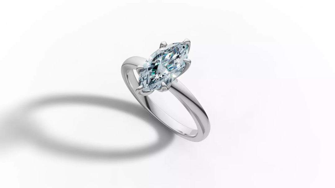 Mariva – годежен пръстен с диамант marquise 1 ct в 14К бяло злато